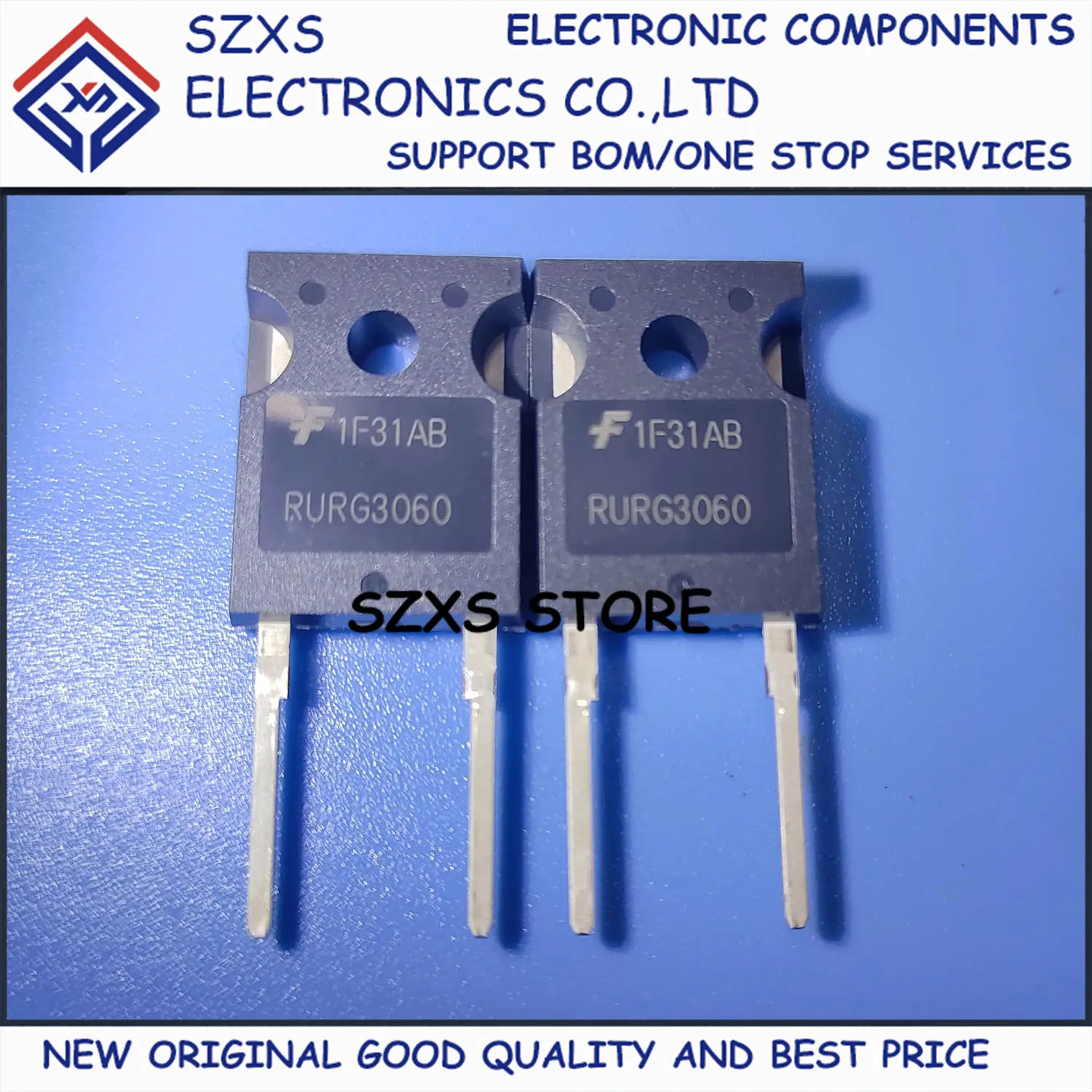 

New Original 10Pcs RURG3060 TO-247 600V 30A Fast Recovery Diode In Stock Electronic Components Good Quality