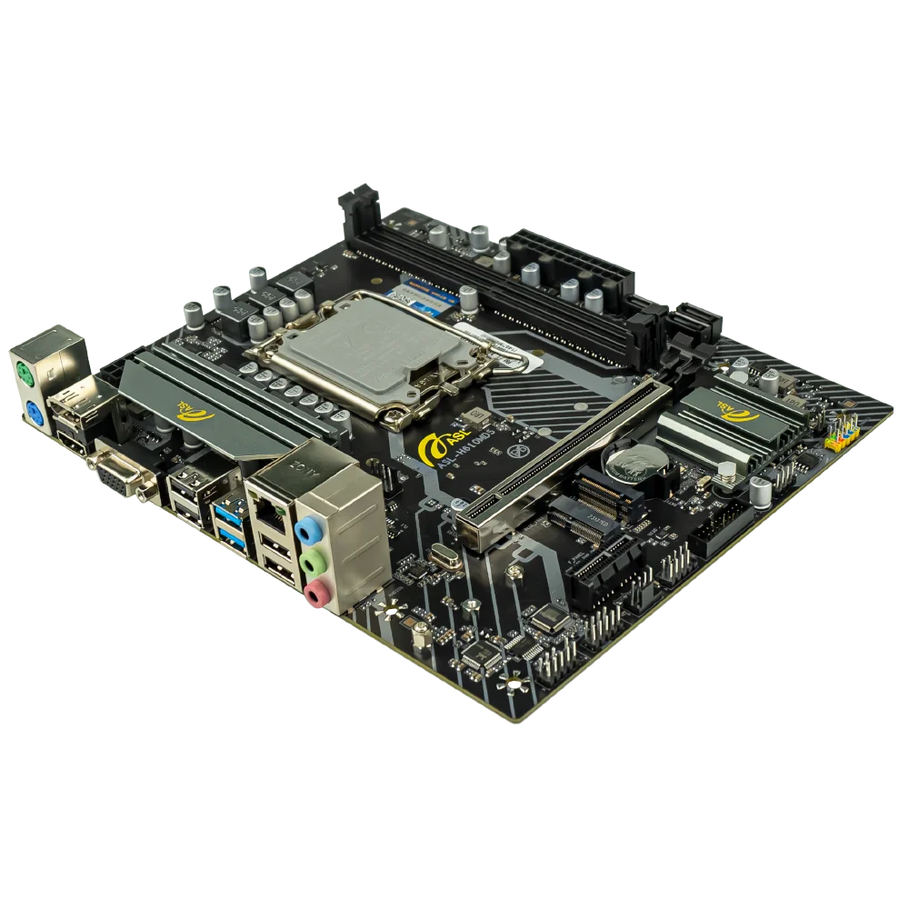 ASL H610M Micro-ATX LGA 1700 اللوحة الأم لـ Intel Core 12th 13th 14th Gen CPU DDR5 NVMe M.2 USB 3.2 PCIe 4.0 GbE LAN #5