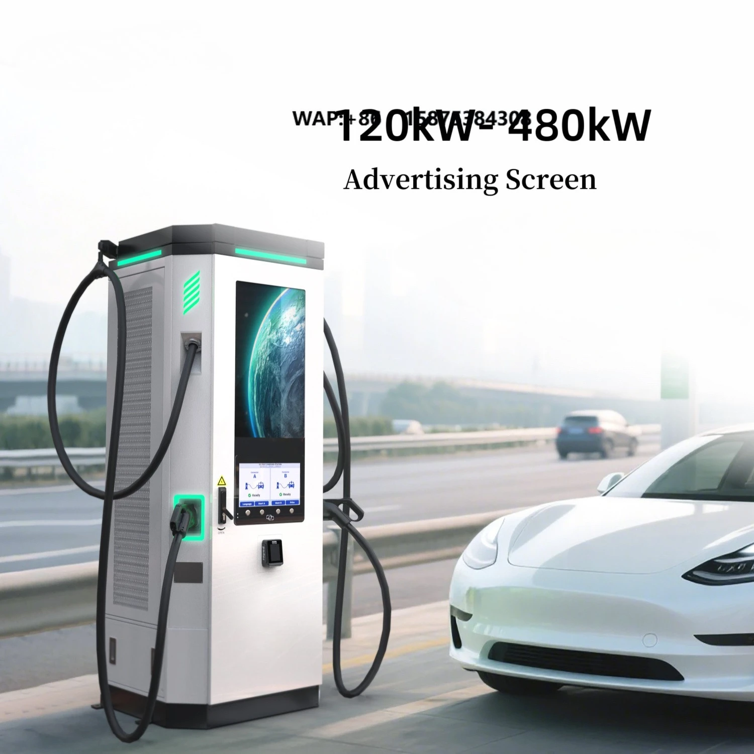 INJET Ampax Pro DC EV Fast Charger 120-480kW CCS1 with Air/Liquid Cooling 150-1000V OCPP 1.6J/2.0.1 New