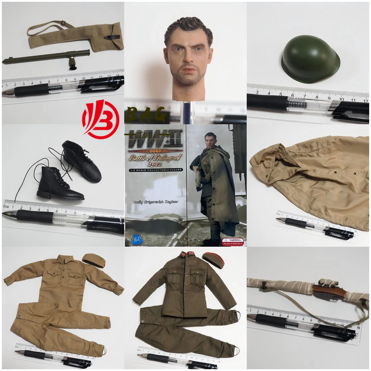 مجسمات الأكشن 1/6 موديل DID 80072 بوابات العدو الجندي السوفياتي Vasily1.0 (جلد طبيعي) قطع غيار جديدة