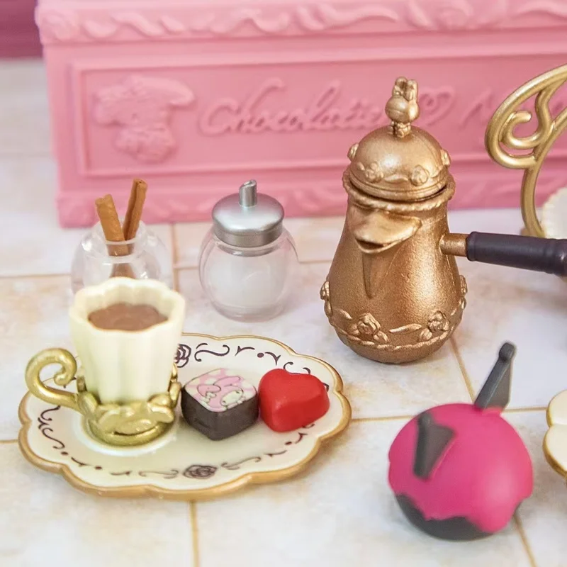 Kuromi – atelier de chocolat Dim Sum, série de magasin de gâteaux et desserts, boîte aveugle, Mini figurine d'action Kawaii, modèle décoratif, cadeaux Surprise pour filles