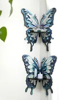 Painted Butterfly Wooden Corner Shelf Crystal Display Stand Spring Home Decor Room Decors Aesthetic for Living Room Bedroom Gift