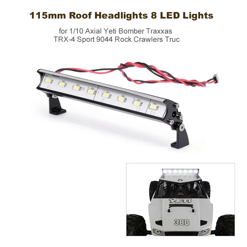

115mm 1:10 Roof Headlights RC Off-Road Dome 9 LED Lights for 1/10 Axial Bomber Traxxas TRX4 Sport 9044 Rock Crawlers Truck