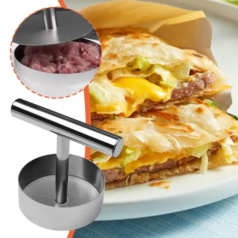 

Manual Burgers Maker Burgers Press Stainless Steel Non-stick Smasher Tool Ergonomic Handle Multi-function Kitchen Accessories