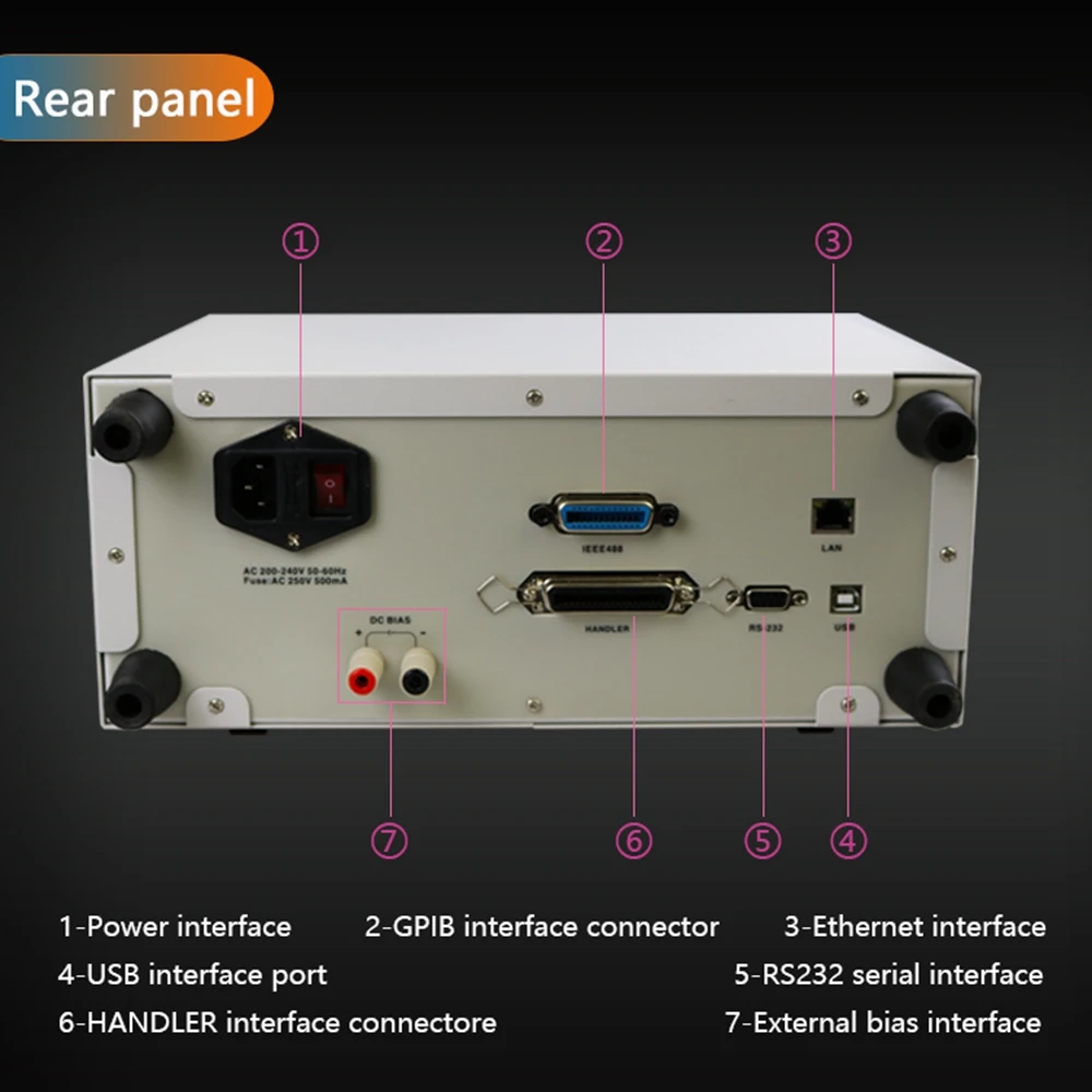 East Tester Benchtop LCR Meter 10Hz-1MHz Desktop LCR Digital Bridges Tester Capacitance Resistance Inductance Frequency Analyzer