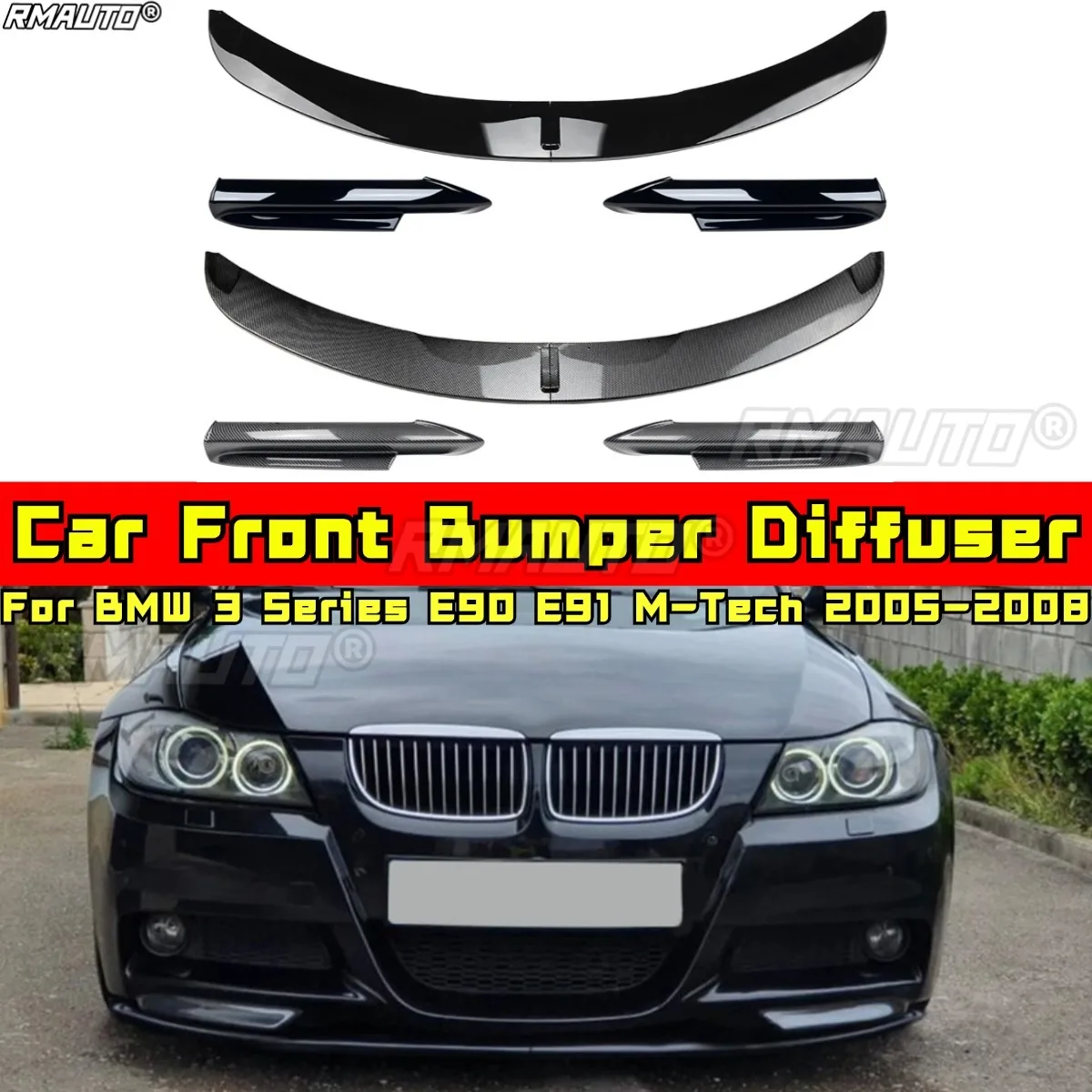 

For BMW 3 Series E90 E91 M-Tech Front Spoiler Lip Diffuser for BMW 3 Series E90 E91 M-Tech 2005-2008 Car Accessories