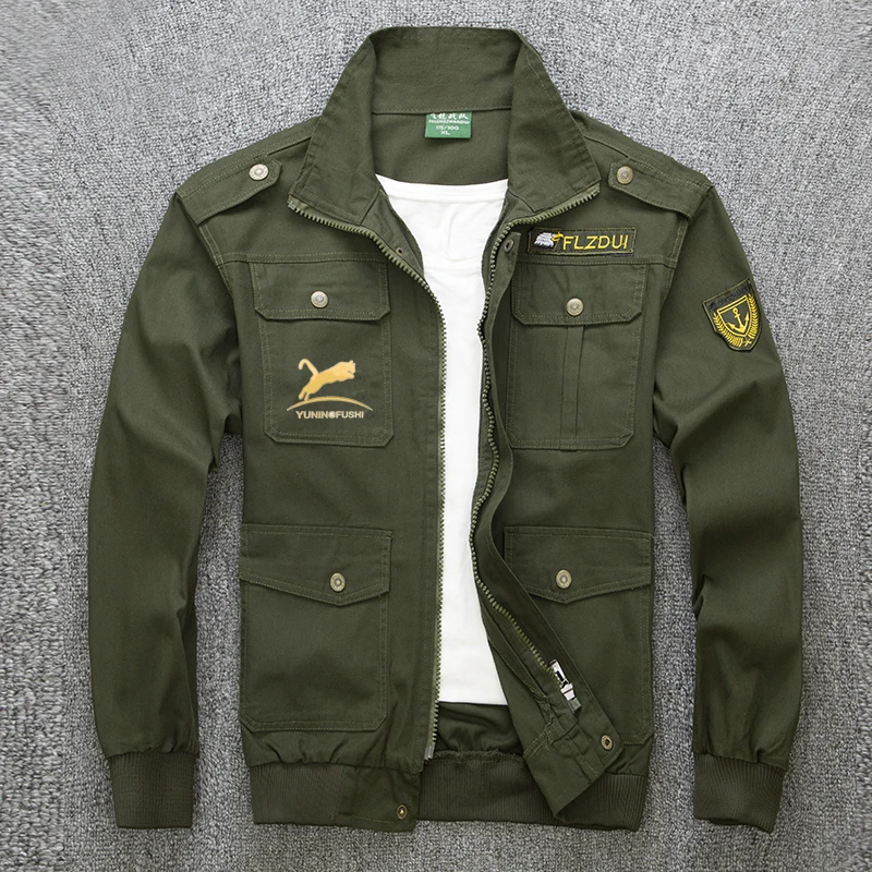

Men's Pure Cotton Long Sleeve Work Jacket Spring Autumn Large Size Anti-Scald Wear Resistant Labor Protection Clothing