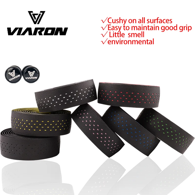 

VIARON Road Bicycle Handlebar Tape Bike Accessories 1Pair Cycling Soft PU EVA Anti-Slip MTB Bike Bar Tape Shock Absorption