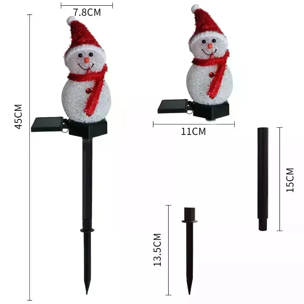 

F2 Atmosphere Led Light Outdoor Solar Lamp Christmas Snowman Ground Lights Solar Charge Indoor Villa Lawn Garden Decorative Lamp