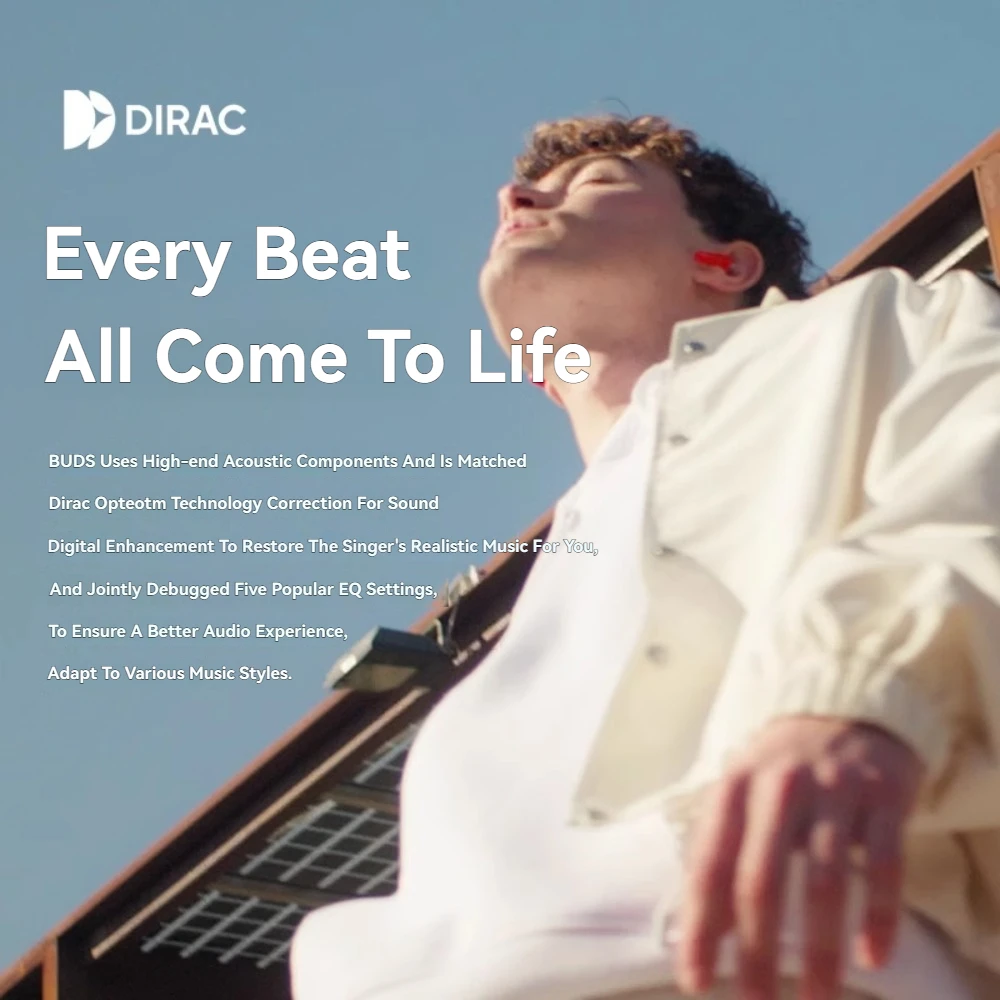 سماعات رأس لاسلكية CMF By NOTHING Buds لتقليل الضوضاء النشطة بلوتوث 5.3 IP54 مقاومة للماء سماعة أذن مريحة مخصصة DIRAC