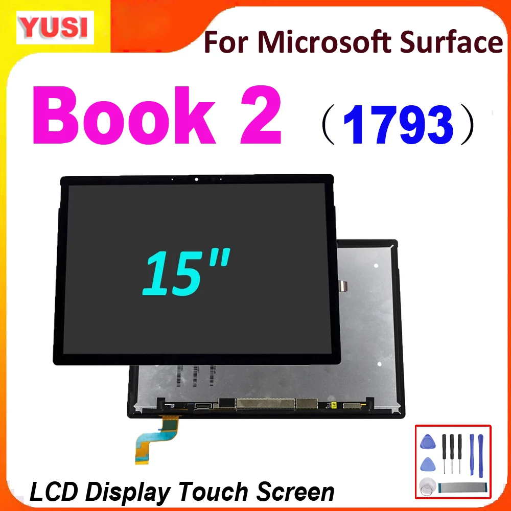 15 "AAA + LCD para Microsoft Surface Book 2 1793 pantalla LCD MONTAJE DE digitalizador con pantalla táctil para Surface Book 2 reemplazo LCD