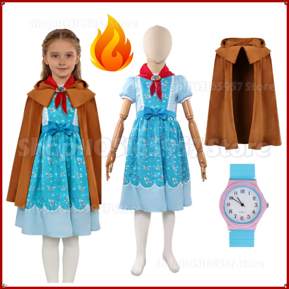 

2026 Fantasia S5 Holly Wheeler Cosplay Girls Dress Cloak 2026 TV ST 5 Disfraz Costume 6 to 14 Years Carnival Party Clothes