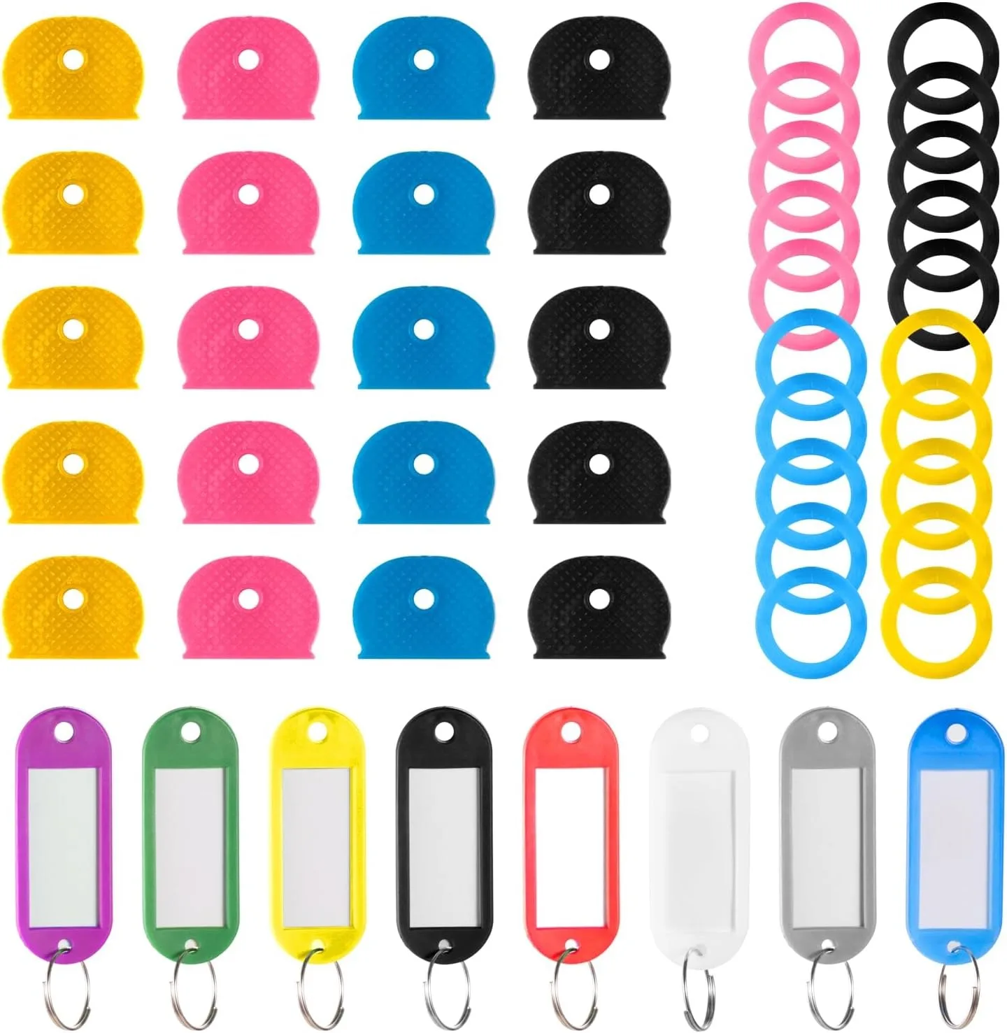 Plastic Key Identifier Cover Cap Soft Silicone Key Protector Key Protector Tag Mark Pendant Hotel Colorful Label Lot Keychain