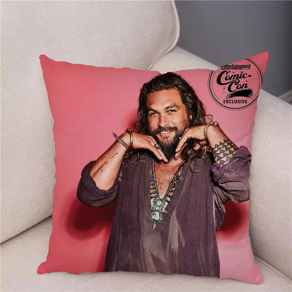 Jason Momoa Cushion Covers Decorative Pillows for Sofa Pillow Cover Pillowcases 40x40 Cushions for Living Room Twin Size Bedding