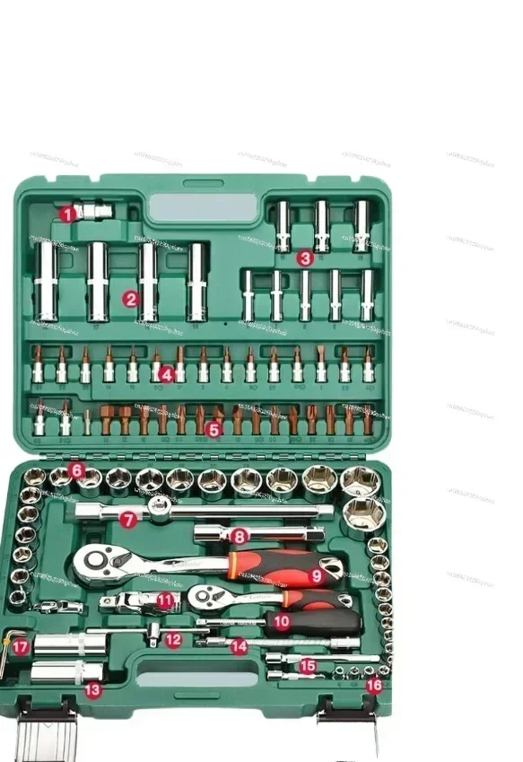 

94pcs Ratchet Wrench Set Kit Sleeve for Car Motorcycle Bicycle Repair Tools Combination Repair Wrench Socket Spanner Screwdriver