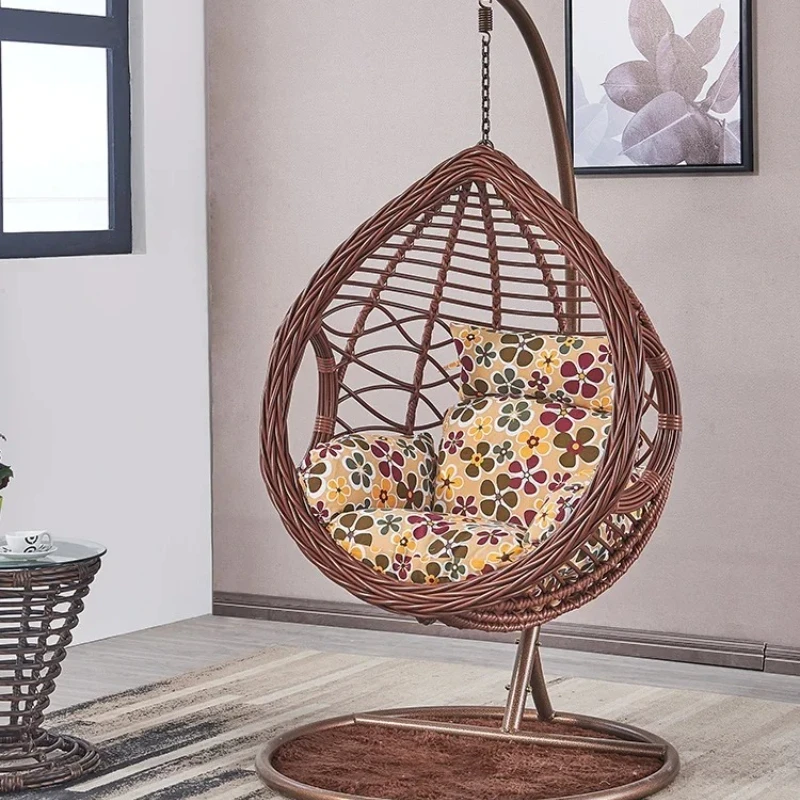 

Premium Outdoor sunscreen waterproof hanging chair hanging basket rattan chair Single bird's nest swing hammock
