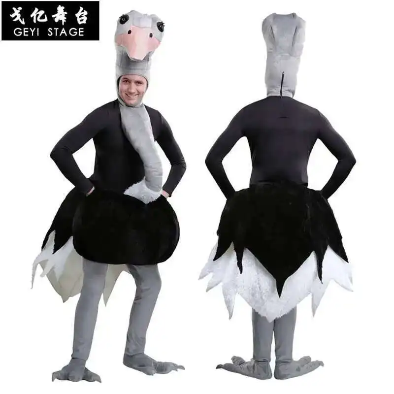 Costume gonfiabile di struzzo carino per adulti di Halloween Abiti natalizi Costumi cosplay per feste mascotte per uomo donna ragazzi ragazze
