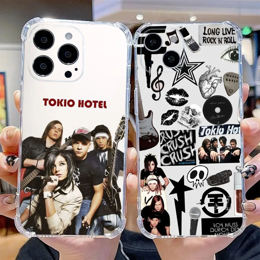

Tom Bill Kaulitz T-Tokio H-Hotel Phone Case For iPhone 16,15,14,13,12,11 Plus,Pro,Max,XR,XS,X,7,8 SE,Mini Transparent Silicone