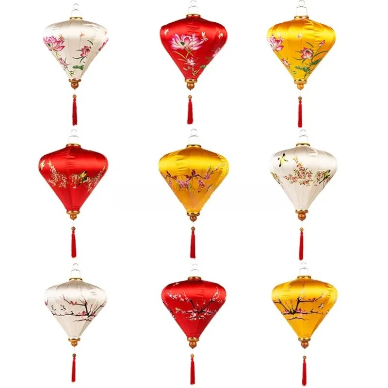 

Spring Festival printed cloth lanterns durable practical home bedroom decorations