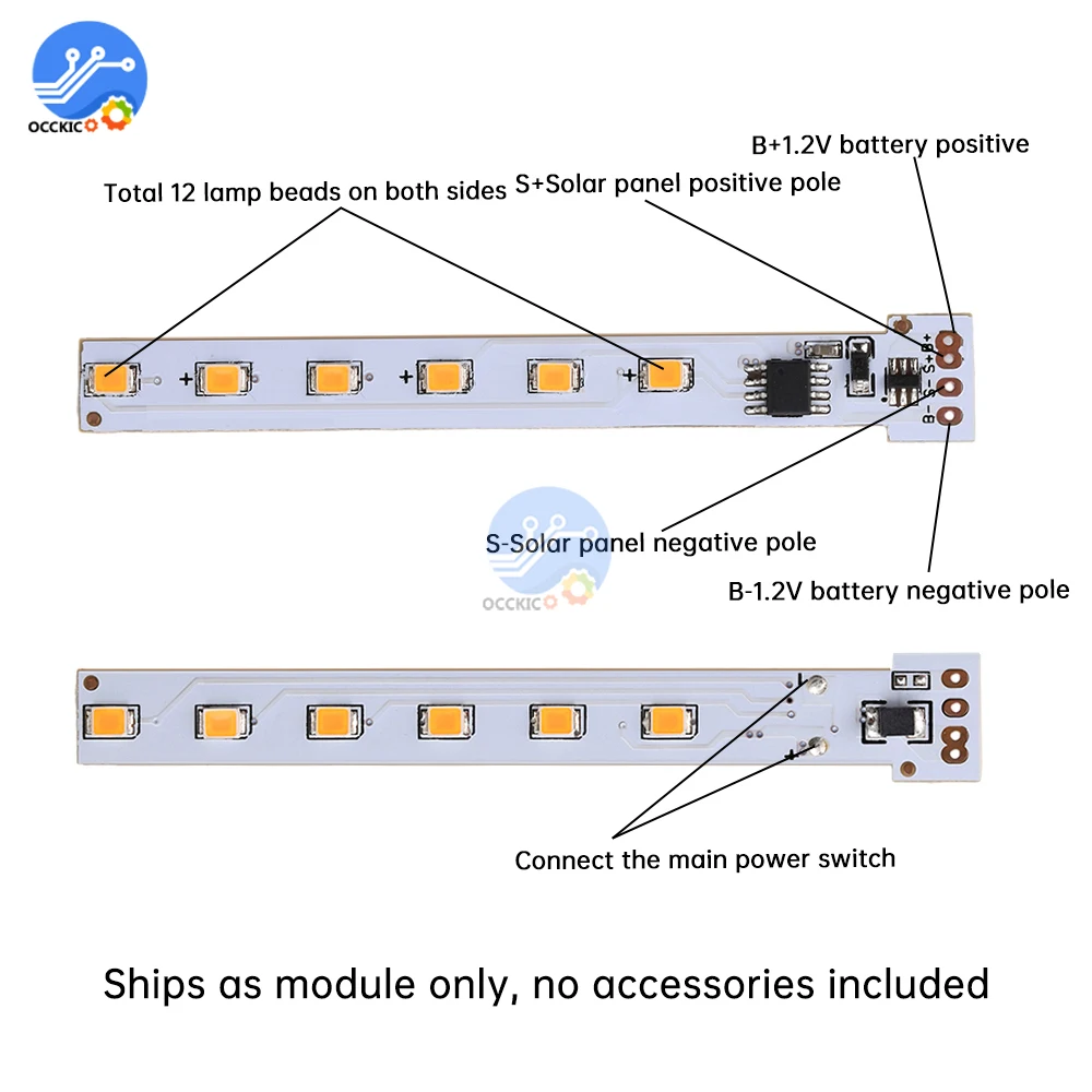 12 LED 1.2V obwód lampka pochodnia słonecznego lampka pochodnia tablica świetlna kontroli lampa świeca słonecznego płyta napędowa sprzęt elektryczny