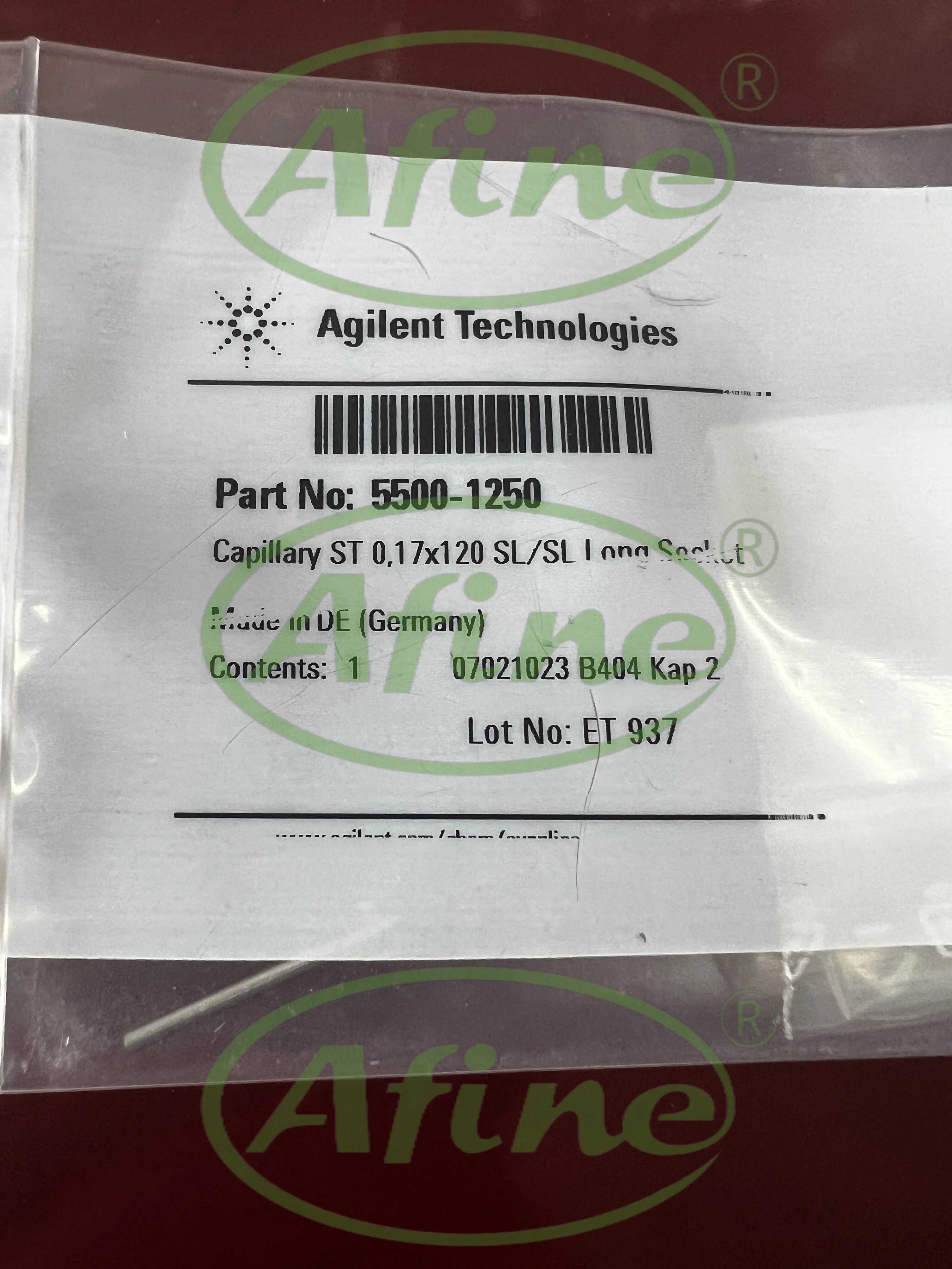 AFINE Agilent Capillaries for HPLC,5500-1250,Stainless steel capillaries, 0,17 x 120 mm, SL/SL, ns/ps