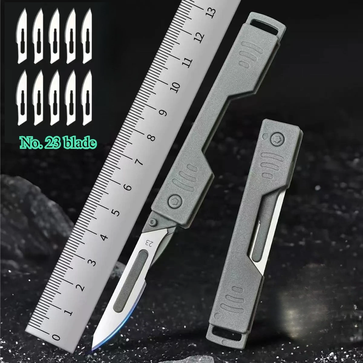 Portable Folding Stainless Steel Art Knife Sharp Surgical Knife for Home Unboxing Paper Cutting Outdoor Use