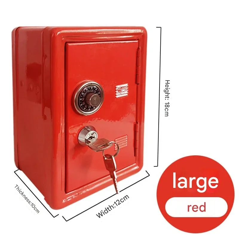 Household Insurance Box Vertical Mini Metal Safe Car Safe Key Insurance Cabinet Desktop Decoration Piggy Bank