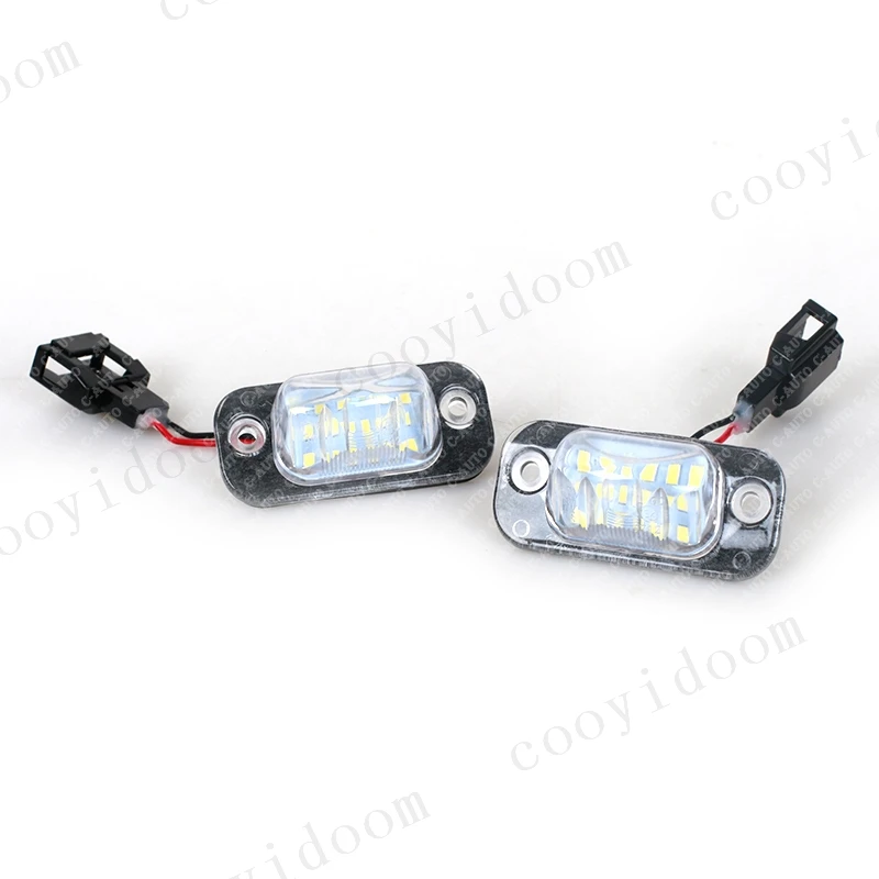 2Pcs water proof For VW Golf Mk3 Polo 3 Cabriolet Seat Ibiza Cordoba Vario 6K Error Free LED Number License Plate Lights lamp