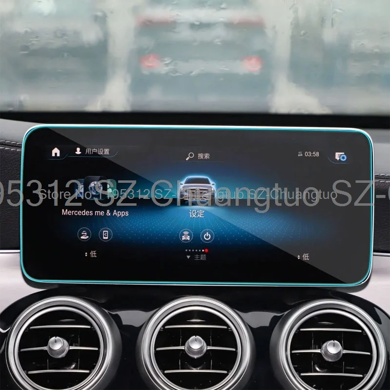Ekran ze szkła hartowanego do samochodu Mercedes Benz GLC Class 250 300 X253 C253 2020 2021, 10,25 cala, folia nawigacyjna, akcesoria LCD