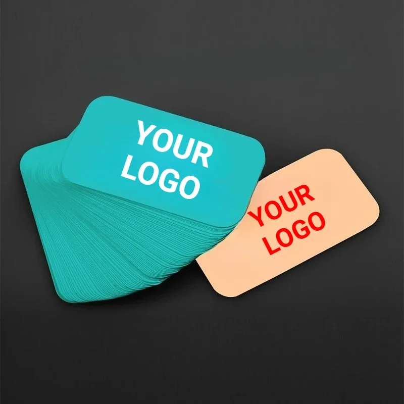 Custom Rounded Corner Business Cards Small Batch Custom Double Sided Printing Personal Logo Visiting Name Cards