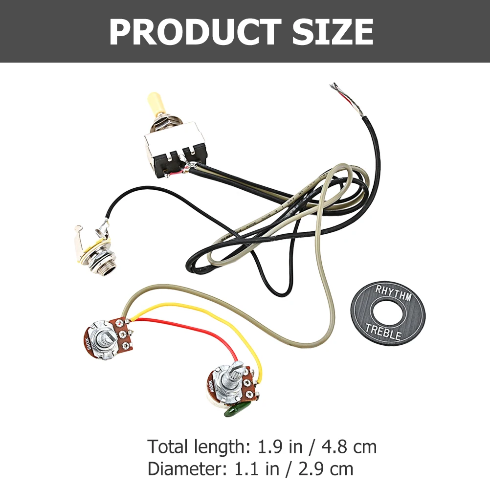 

Guitar Line Wiring Harness Potentiometer Parts for Wire Electric Replacement Metal Wired Pickup Trucks