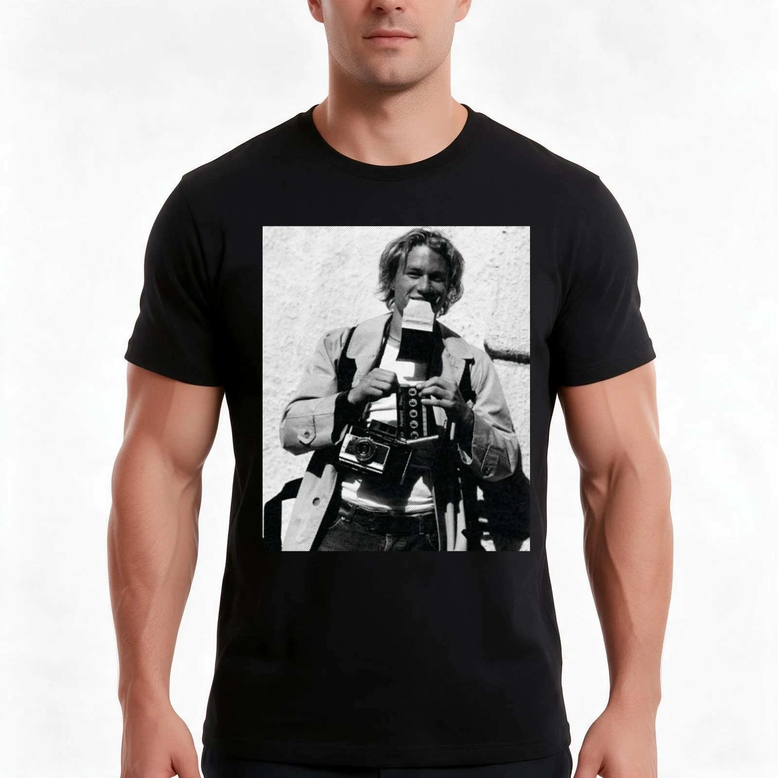 Heath the Photographer T-Shirt, Summer Casual Cotton Tee, Oversized Streetwear Tops, Vintage Graphic Print, Unisex Men Women