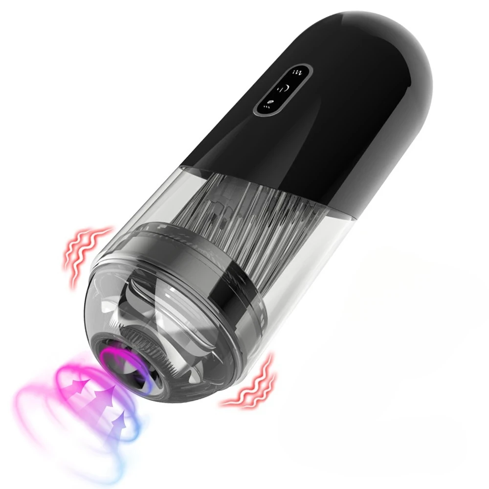 Automatic Male Masturbations artificial vagina 10 Vibrating 5 Blowjob Sucking porn pocket pussy machine Adult Sex Toys forMen 18