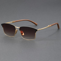 Retro Half-frame Sunglasses for Men and Women, Small Face Artifact Temperament Plus Points Fashion Glasses 2025 High-quality Pop