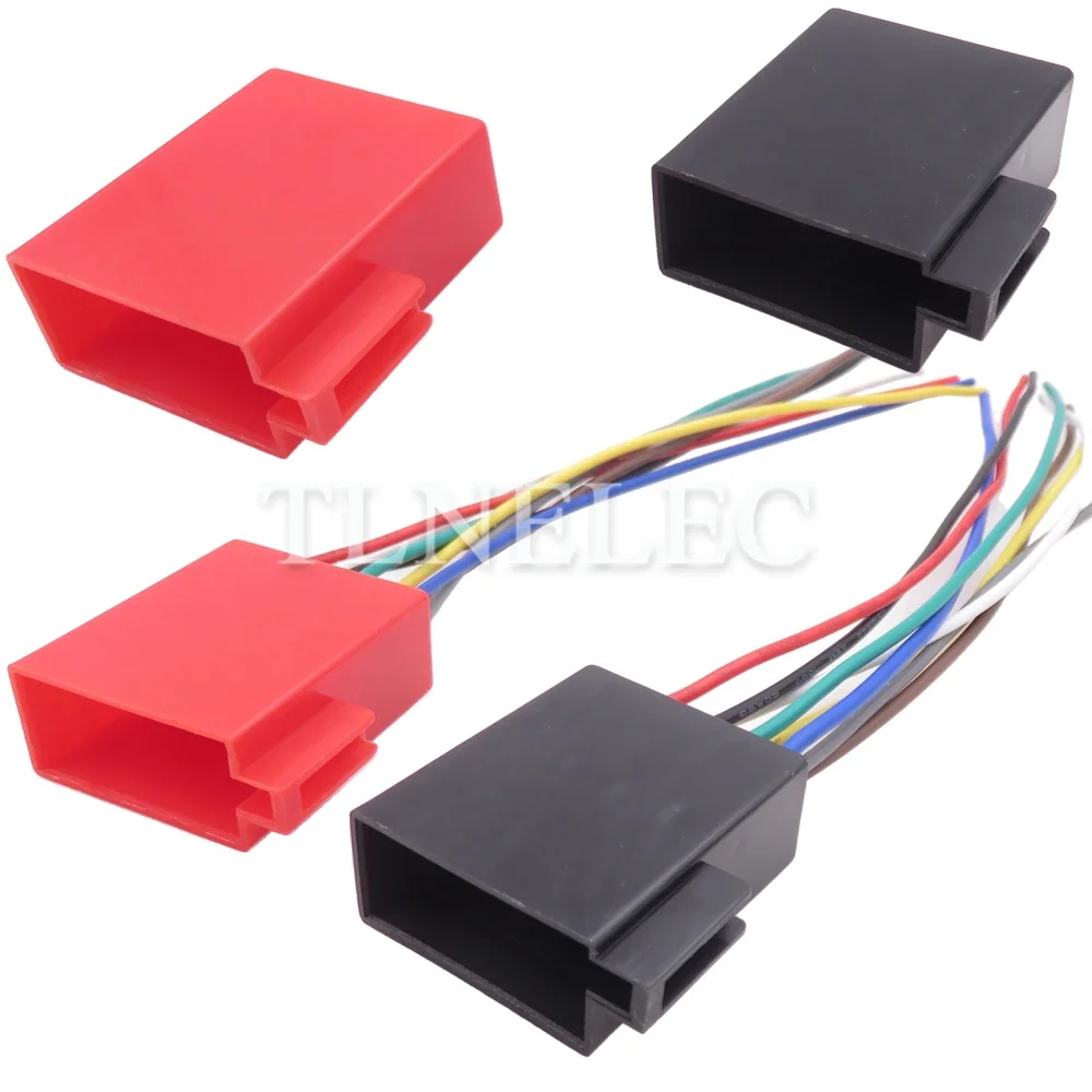 Presa audio non sigillata per automobile a 8 pin con fili Connettori per cablaggio per auto per VW 106455 -4 106455 -1 106455 -3