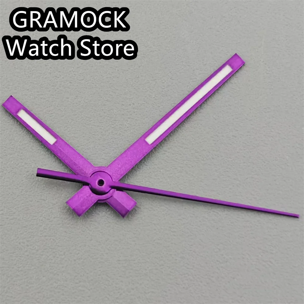 BLIGER ساعة الأيدي الأرجواني الأيدي الأخضر مضيئة صالح NH35 NH36 NH38 NH70 NH72 4R35 4R36 ساعة يد تعمل بالحركة استبدال أجزاء