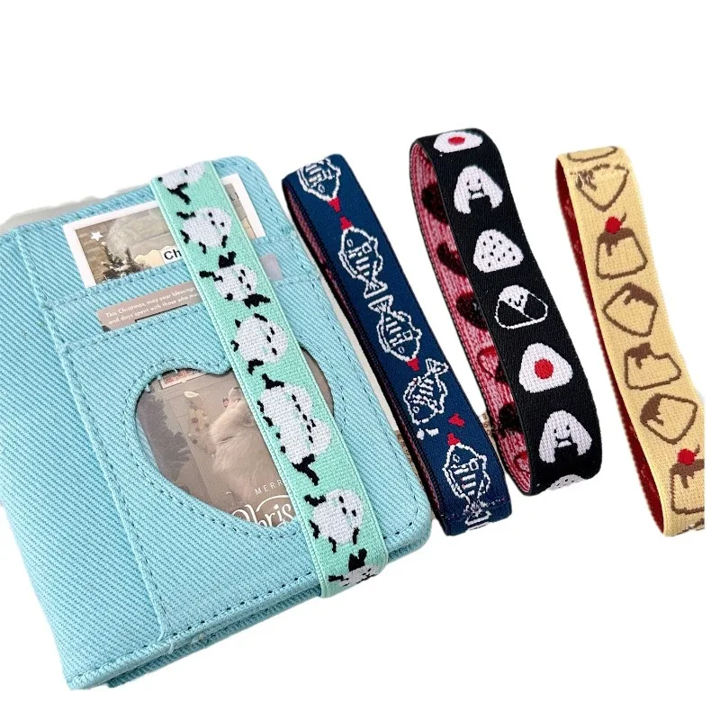 Japanese Style Cartoon Elastic Band Firmly Loose-leaf Notebook Cover Gift Scrapbook Journal Elastic Strap Card Collection Book
