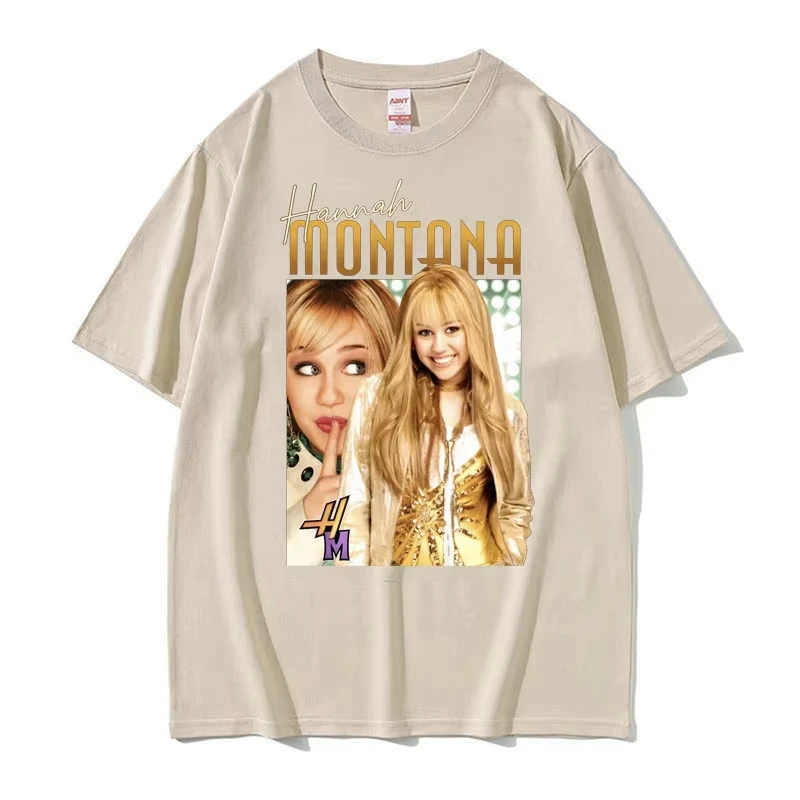 Miley Cyrus Hip Hop Punk Style Men's and Women's Summer High Quality T-shirt Street Wear Hannah Montana 90s Retro T-shirt