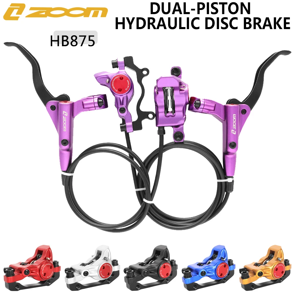 ZOOM HB875 MTB Hydraulic Disc Brake Oil Pressure Calipers Left Front Right Rear Brake for Mountain Bike Cycling Parts