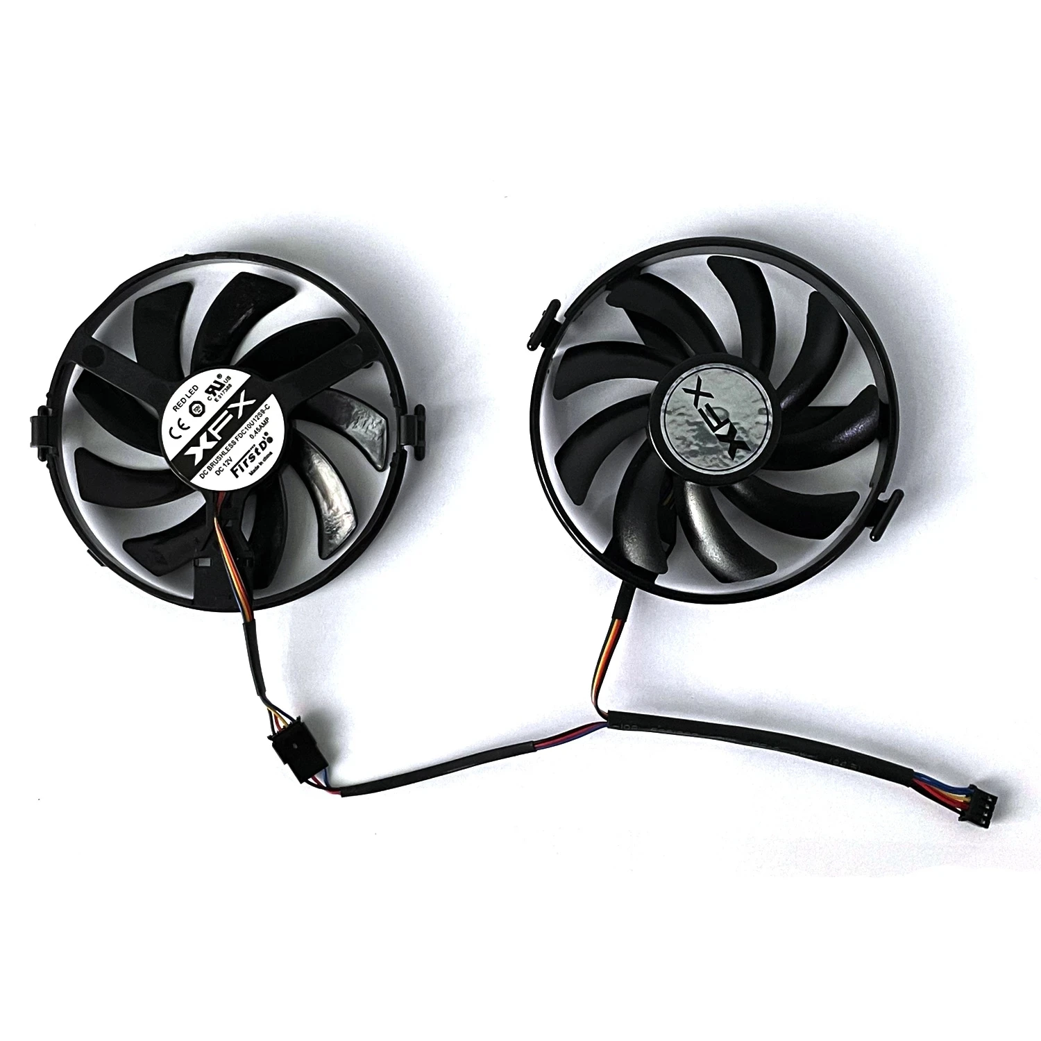 2pcs FDC10U12S9-C FY09010H12LPB 4pin Ventilador de Refrigeração para Radeon XFX R9 ETH 380 X R7 350 360 370 460-2/4 Fã Placa Gráfica