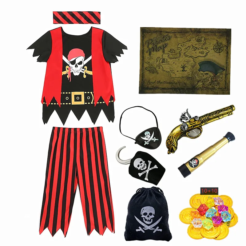 

Children's Jack Pirate Costume Halloween Toy Set Pirate Theme Fashionable And Stylish Outfit for Kids on Special Occasions