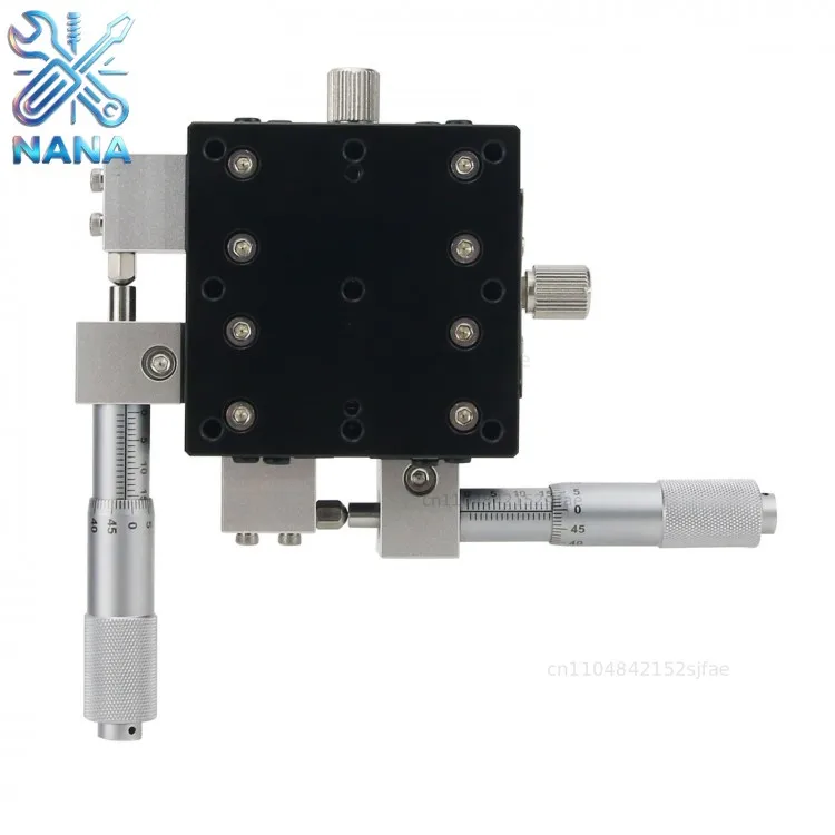 60*60mm XY Axis Manual Displacement Platform High Precision Sliding Table Linear Stage