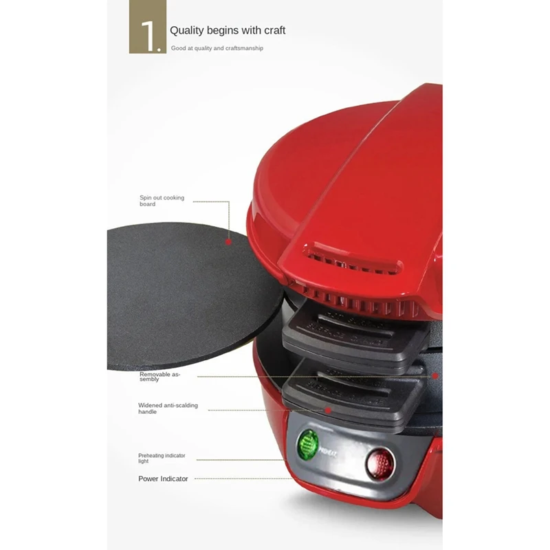 Burger Maker Hamburger Press Patty Maker Non-Stick Multifunction Beef Burgeromelette Steak Breakfast Machine US Plug