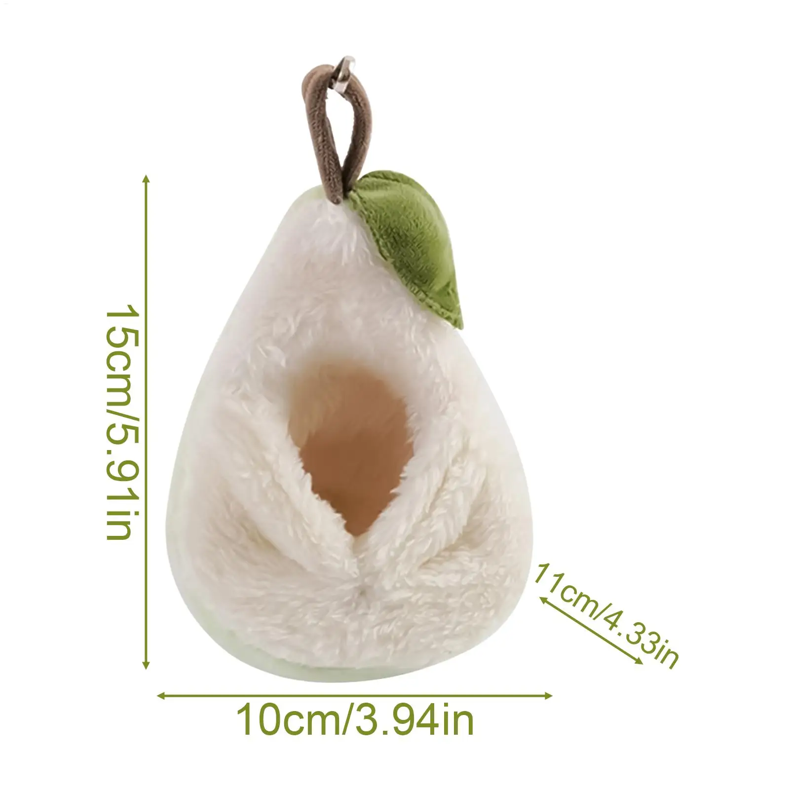 Windproof Hamster Nest Hamster House Winter Plushy Nest Small Animal Bed Plush Sleeping Bag Pear Shape Hamster Hammock Soft Bed - view 6