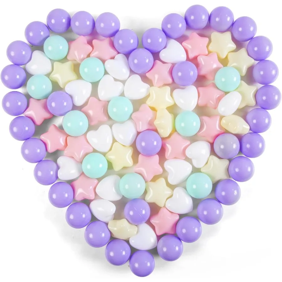 كرات حفرة الكرة 100 كرة بلاستيكية للأطفال الصغار كرات مقاومة للسحق في ألعاب لعب قابلة لإعادة الاستخدام للأطفال مع حقيبة تخزين داخلية وخارجية