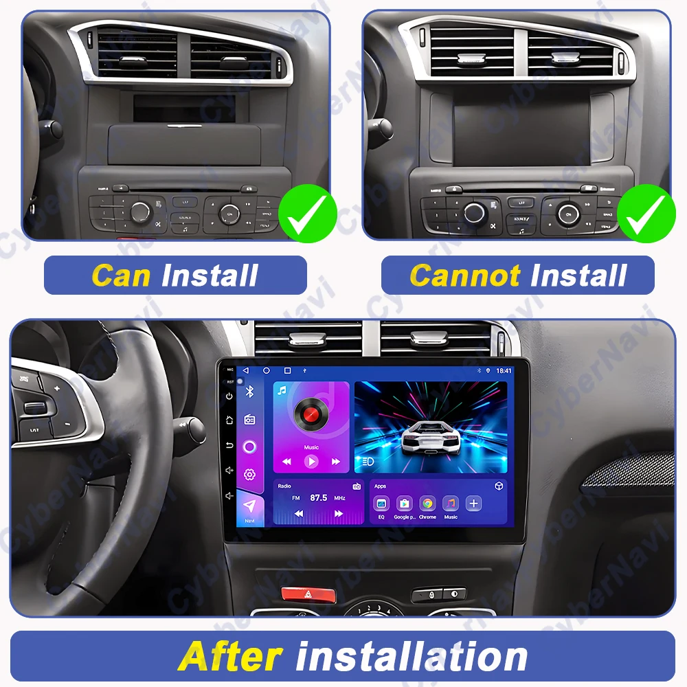 Android16 Auto Car Radio For Citroen C4 C4L DS4 2013 -2016 Navigation GPS Stereo Multimidia Video Player QLED Screen No 2din DVD