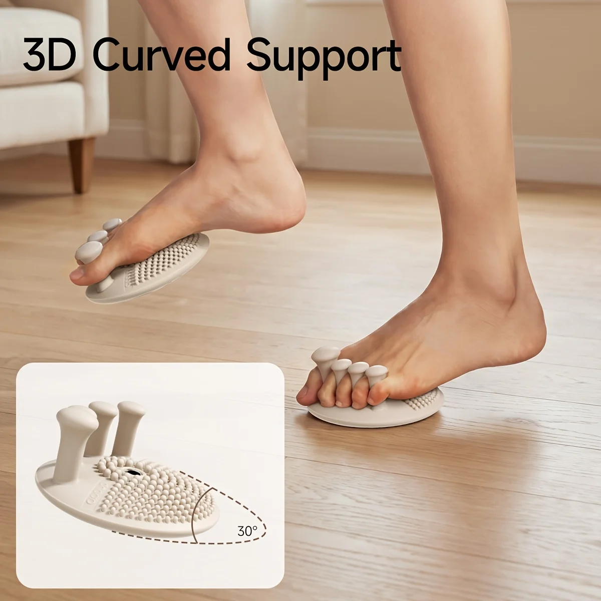 Set of 2 Double-Sided Non-Slip Arch Trainers&Foot Massagers–Separates toes, stretches leg muscles,sculpts the perfect leg shape;