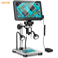 Hayve 7‘’ Digital Microscope 1200X Zoom 12MP HD Electronic Microscopes Camera Magnifier for Soldering Phone Repair Microscope