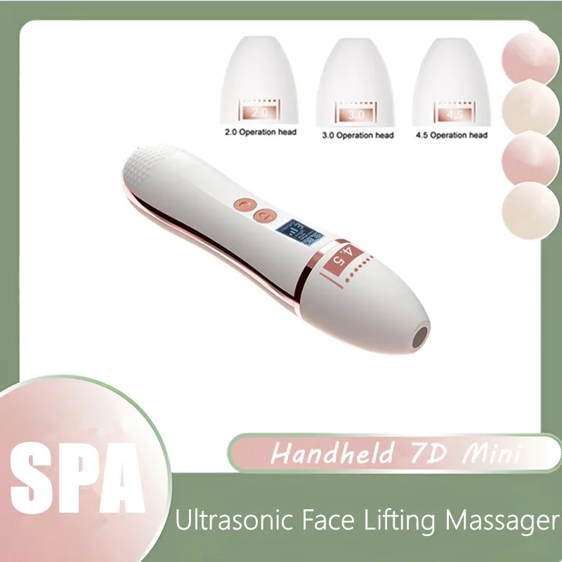 

Handheld 7D Mini Ultrasonic Face Lifting Massager Wrinkle Removal Anti-Aging Skin Tightening Eye Care SPA Beauty Machine