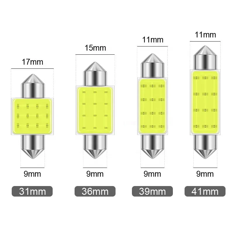 1/4/10 pz auto interni cupola luce festone LED lampadina COB 31mm 36mm 39mm 41mm 7000K bianco Super luminoso tronco lampade targa